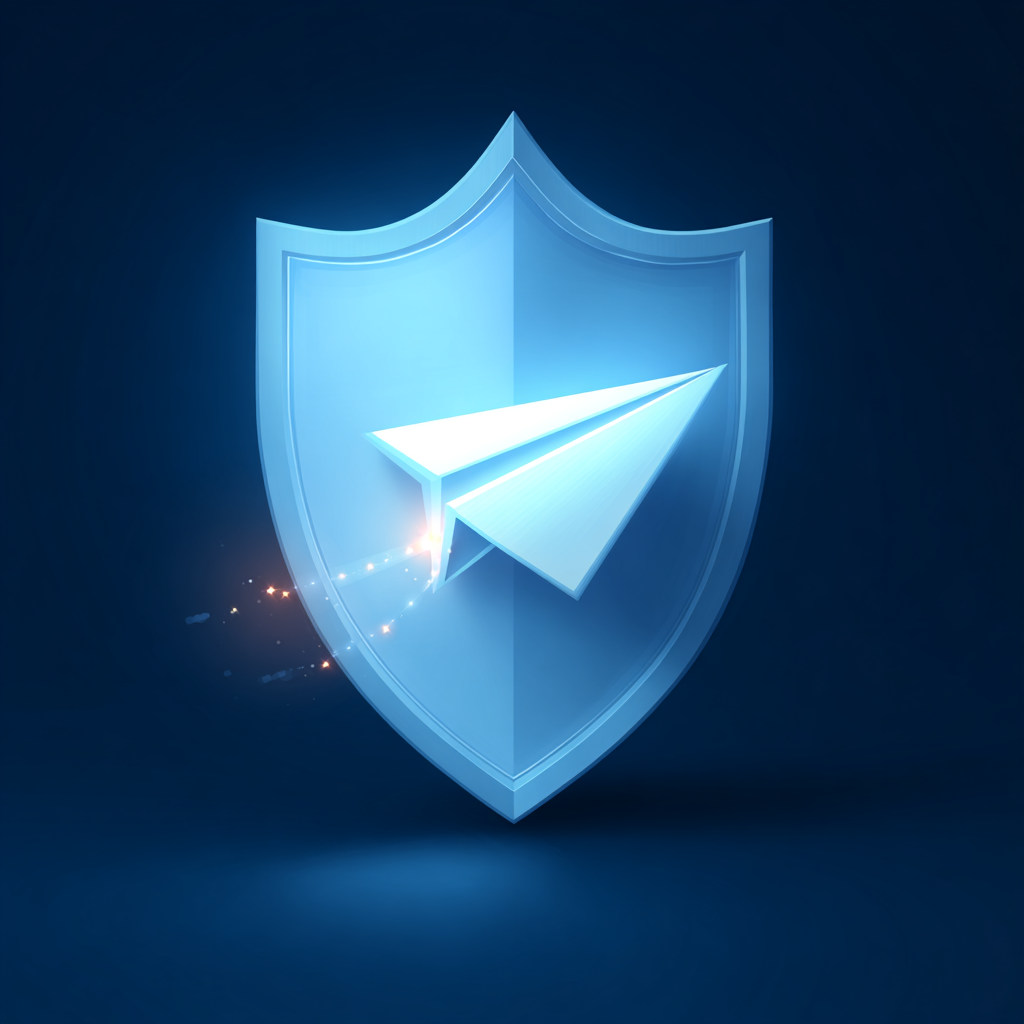 exuberant_gull_2_shield_icon_with_paper_plane_glowing_inside__c8954be5-bcc1-413f-a7a8-2d68cef03aca_2.png